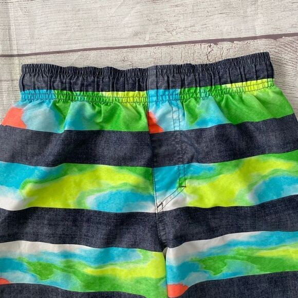 Under Armour stripe bathing suit w/mesh lining & drawstring big boys sz youth S - Picture 2 of 7